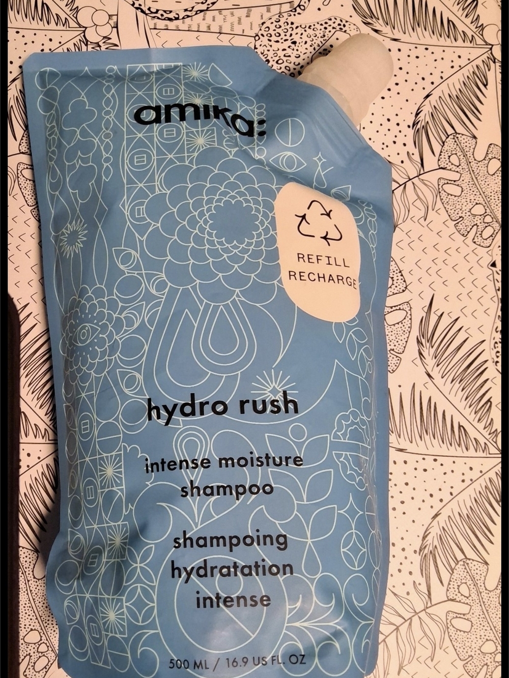 Amika Hydro Rush Intense Moisture Shampoo Refill 16.9 oz NEW